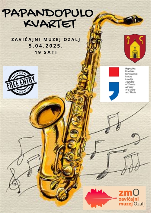 Koncert Papandopulo kvarteta u Zavičajnom muzeju Ozalj